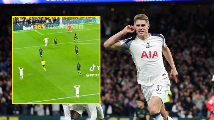 Stunning unseen footage shows how Tottenham Hotspur players reacted to Micky van de Ven's wondergoal