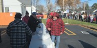 Church community draws long line for free turkey giveaway