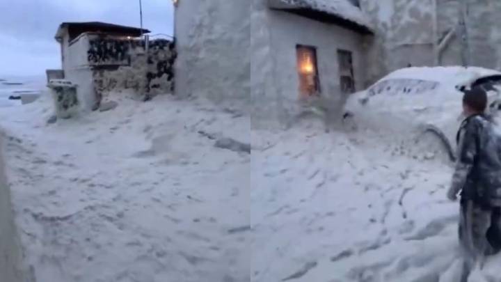 Ola de espuma enorme invade costa en Irlanda; así se registró en video el fenómeno natural