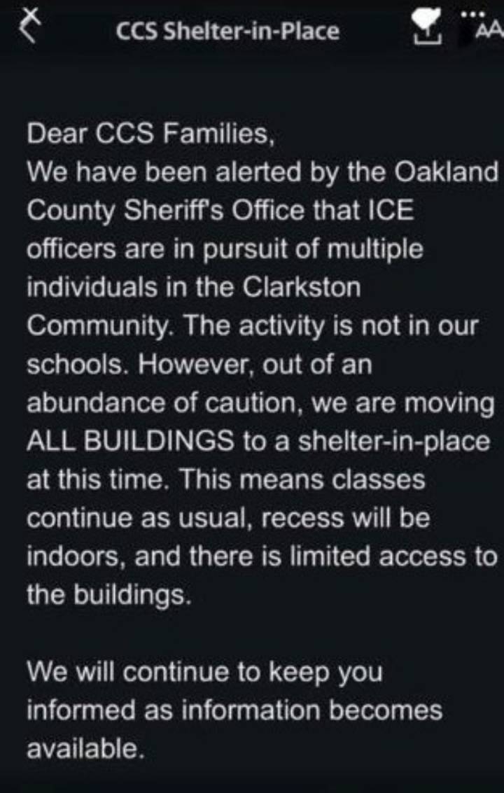 ‘Shelter in place’ order for Clarkston schools during ICE activity ended