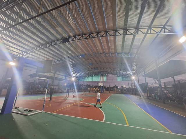 Recuperan cancha de usos múltiples de Hacienda del Medio