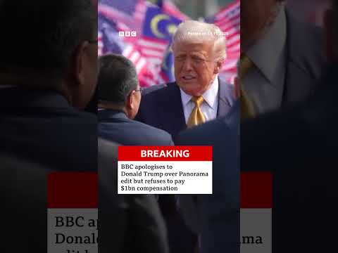 BBC apologises to Donald Trump over Panorama edit but refuses to pay $1bn compensation. #BBCNews