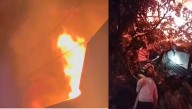 ¡Las llamas se ven desde lejos! Voraz incendio estructural en Manrique Las Granjas