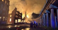Fire engulfs old factory buildings near downtown St. Louis