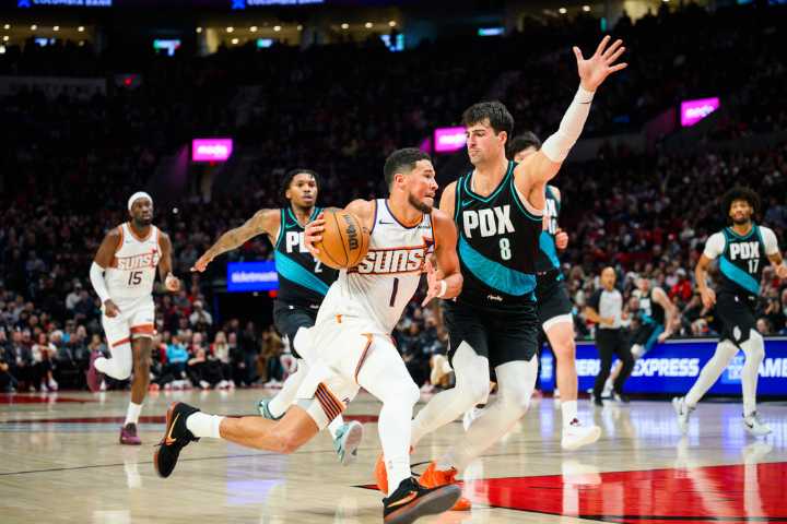 Short-handed Blazers can’t keep up with Suns in second half and lose 127