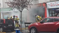 Alerta en Gijón por un pavoroso incendio en un comercio: “Sentimos una explosión”