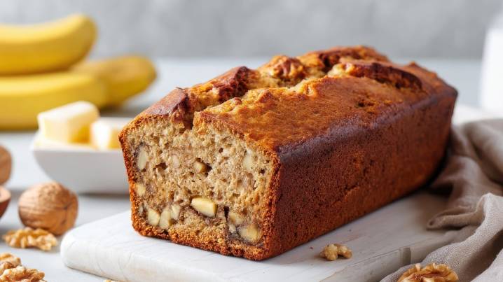 Sin harinas ni azúcar: como hacer un budín de banana sin tacc y en 10 minutos
