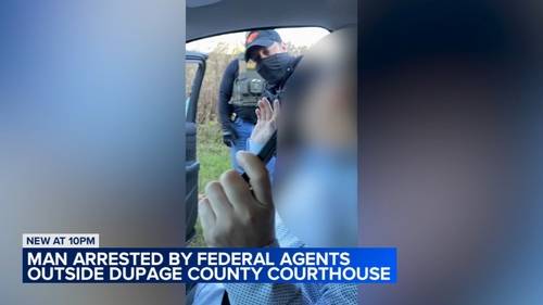 Man arrested by federal immigration agents outside DuPage County Courthouse in Wheaton, video shows