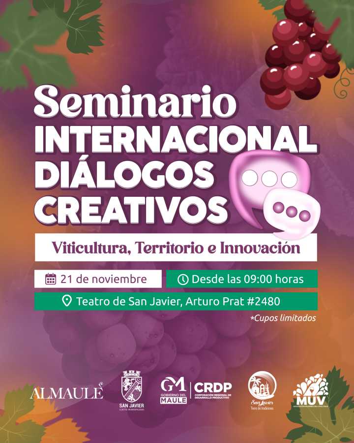 Diálogos Creativos: el Maule reúne al vino, el territorio y la innovación en un seminario internacional único