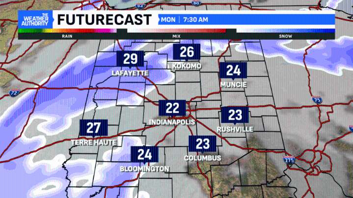 Quiet Saturday before central Indiana's first cold and snow