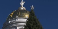 41-foot Christmas tree installed at Vermont Statehouse