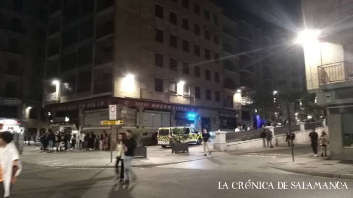 Noche de fiesta y gresca en Salamanca