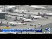Thousands of flights to be cut at US airports starting Friday