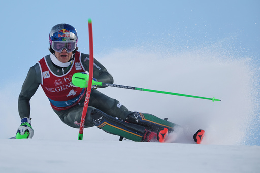 Chasing Brazil's first Alpine skiing World Cup win, Pinheiro Braathen leads slalom after 1st run