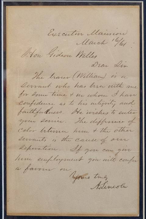 Abraham Lincoln letter seeking job for Black friend and valet now on display at presidential museum