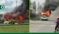 Incendio de bus en El Carmen deja pérdida total; familia busca apoyo para conservar la ruta de 40 años