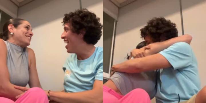 Verónica Álvarez comparte emotivo video de la reacción de Mateo Garrido Lecca al enterarse que será papá: “Me has hecho muy feliz”