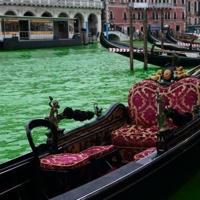 Climate activists dye Venice's Grand Canal green