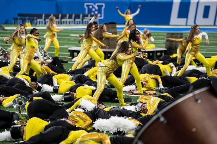 See results, program titles, awards from Michigan high school marching band championships