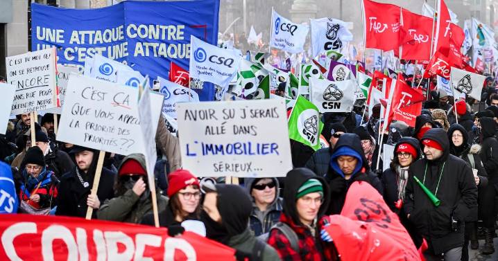 Unions and community groups gather for Montreal protest