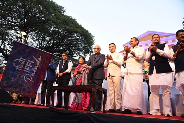 NFDC Tableau Shines at the 56th IFFI Opening Parade in Goa