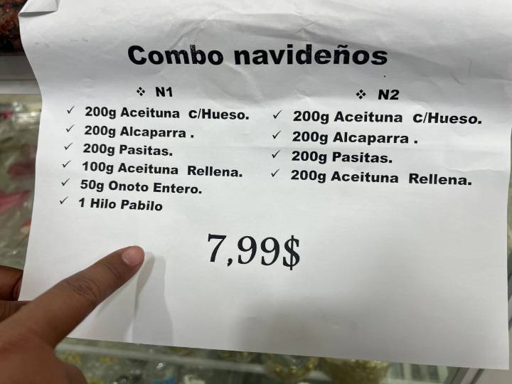Comercios inician ventas de combos de aceitunas, pasas y alcaparras para las hallacas