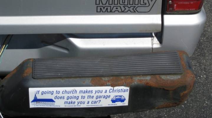 Religious Bumper Stickers Causing Accidents All Over Southern Manitoba