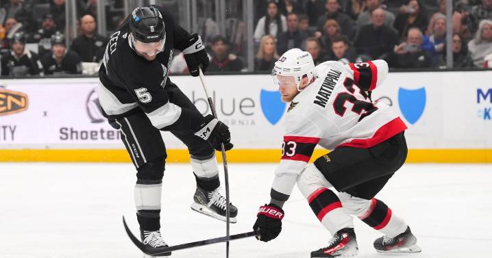 Brandt Clarke's late power-play goal lifts Kings to victory over Senators