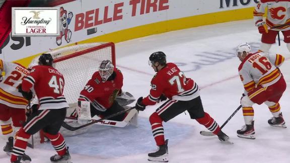 Connor Bedard scores 3 times as the Blackhawks beat the Flames 5