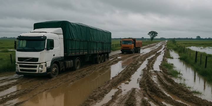 Inundaciones en zonas rurales: cómo el deterioro de los caminos altera la logística