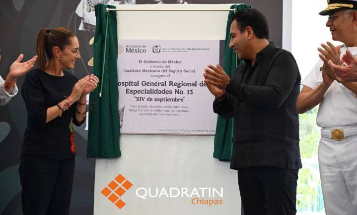 Claudia Sheinbaum inaugura hospital del IMSS en Tuxtla Gutiérrez