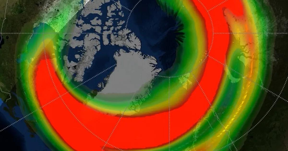 Met Office map shows 'extreme' Northern Lights forecast covering UK tonight as red alert issued