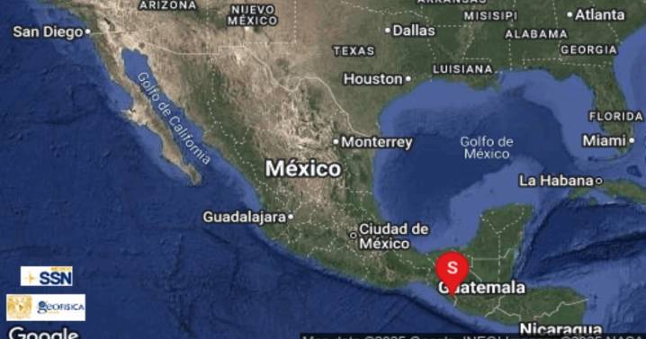 ¡Tiembla en Chiapas! Se registró un sismo de magnitud 5.8 en Huixtla, Chiapas
