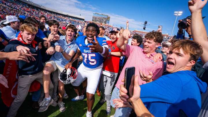 Want a piece of SMU history? The goalposts torn down after Miami win are now at auction