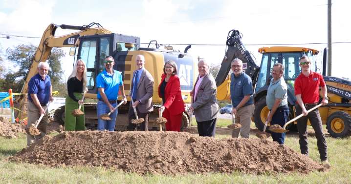 Roundabout construction underway