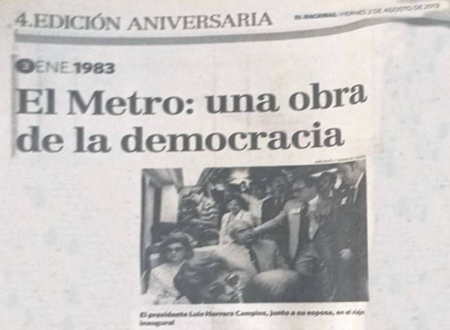 Hace tanto tiempo: el metro que inauguró Luis Herrera Campins