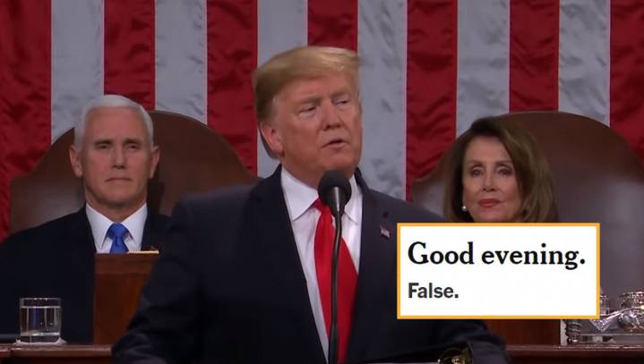 'Good Evening,' Says President Trump, Drawing Immediate Flurry Of Fact Checks