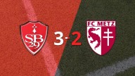 Liga de Francia: Stade Brestois superó 3-2 a Metz en un partidazo