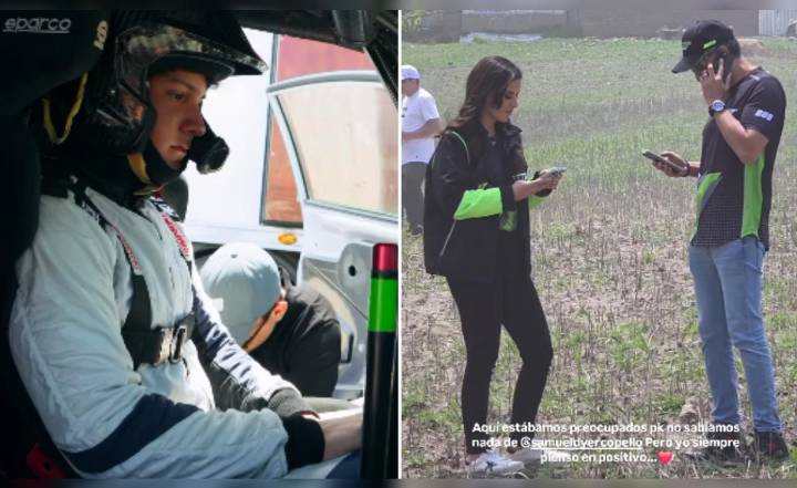 María Pía pasó preocupante momento tras percance de su hijo en carrera de autos