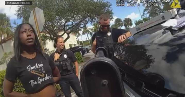 Video shows Margate detained on suspicion of shoplifting. Weeks later, she's charged in connection to 10