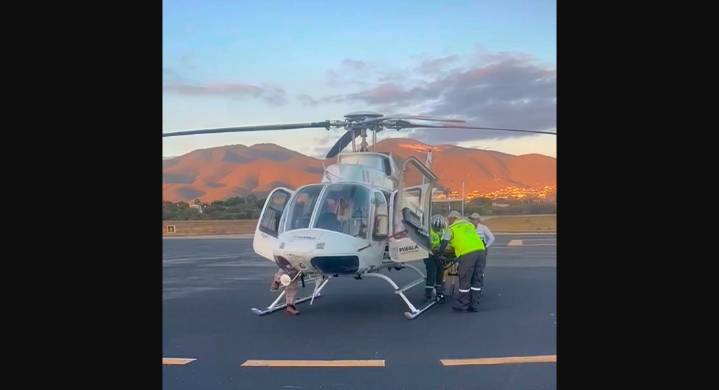Trasladan en helicóptero a mujer embarazada para salvar su vida y la de su bebé