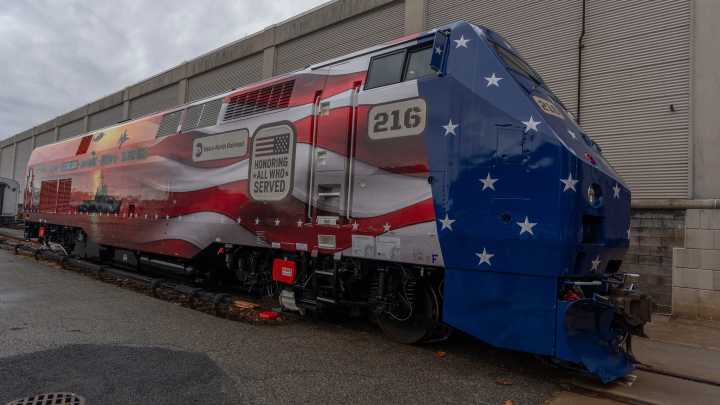 See Metro-North's latest locomotive design honoring the Armed Forces