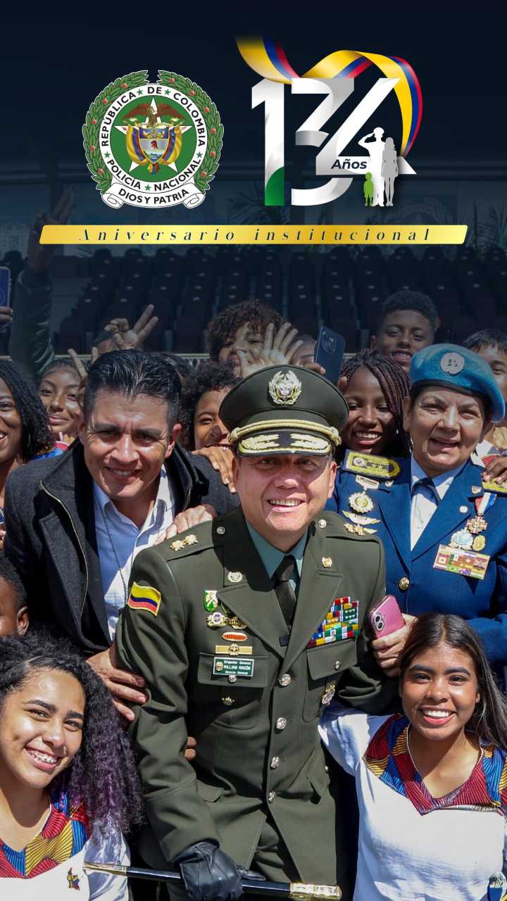 Policía cumple 134 años sirviendo con honor a Colombia