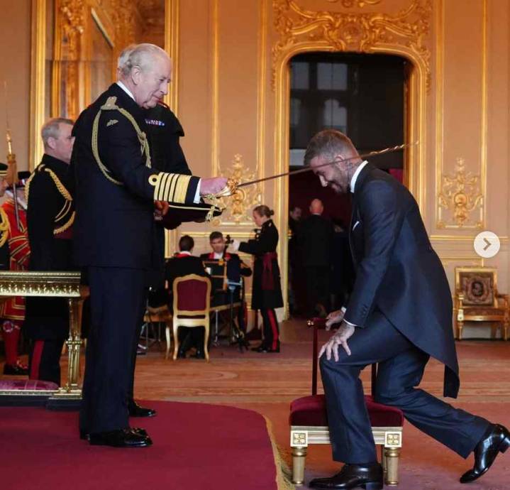 David Beckham recibe el título de “Sir” tras ser nombrado caballero por el rey Carlos III
