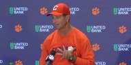 Clemson Coach Dabo Swinney speaks on pregame prayer at the paw