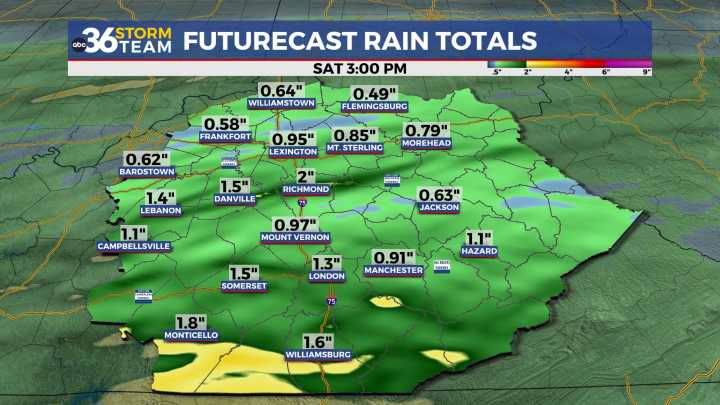 Rain back around to close out the week