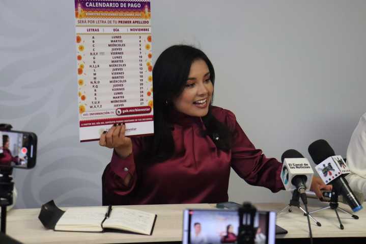 Anuncian calendario de pagos de Pensiones del Bienestar correspondientes a noviembre