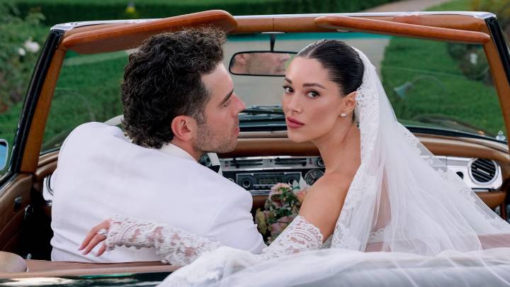 The Bride and Groom Married on a Southern California Mountaintop Surrounded by Fall Florals