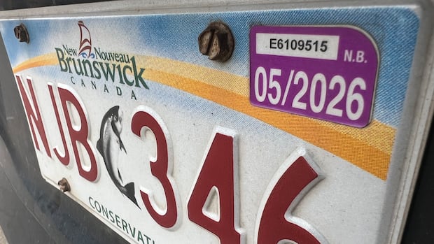 New Brunswick moves to eliminate renewal stickers on licence plates