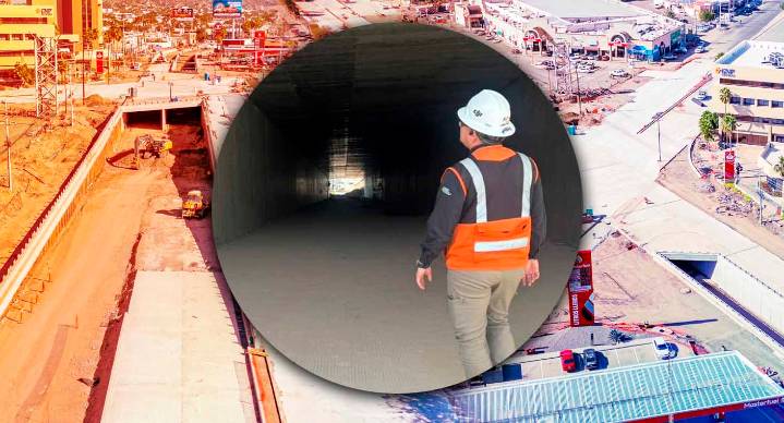 Ya se ve la luz al final del túnel: Paso desnivel en Hermosillo presenta avance del 80%